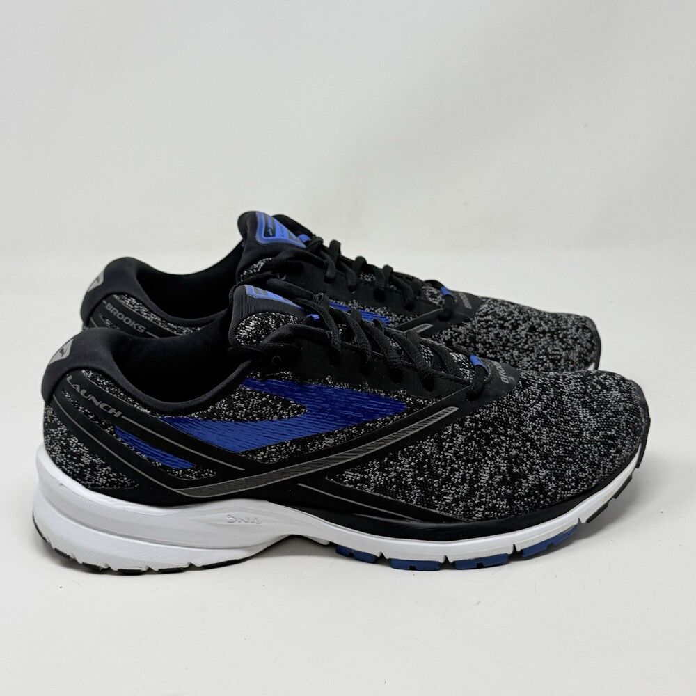 Brooks Launch 4 Sneakers Shoes Mens 10 D Blue Black Lightweight Running Walking